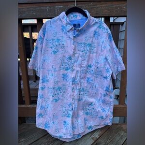 George Pink and Blue Floral Casual Shirt